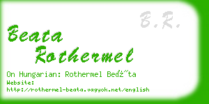 beata rothermel business card